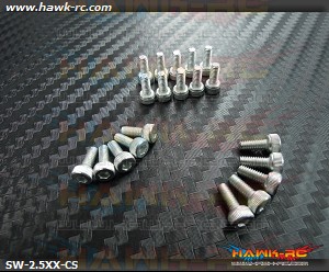 Hawk Chrome 12.9 Class M2.5*6 Hex Screws (20pcs)